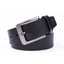 Men's Leather Belt – Stitchless Casual Belt with Brushed Gray Buckle