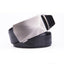 Geometric Cut Brushed Automatic Buckle Crocodile Texture Men's Belt