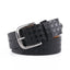Men's Leather Belt – Textured Casual Belt with Antique Buckle