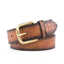 Men's Leather Belt – Textured Casual Belt with Antique Buckle
