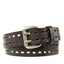 Men's Full Grain Leather Belt Strap – Vintage Double Prong Casual Belt for Jeans & Everyday Wear
