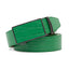 Crocodile Texture Patch Ratchet Buckle Red Teeth Men's Belt - Green