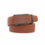 Minimalist Textured Red Teeth Auto-Lock Buckle Business Belt for Men