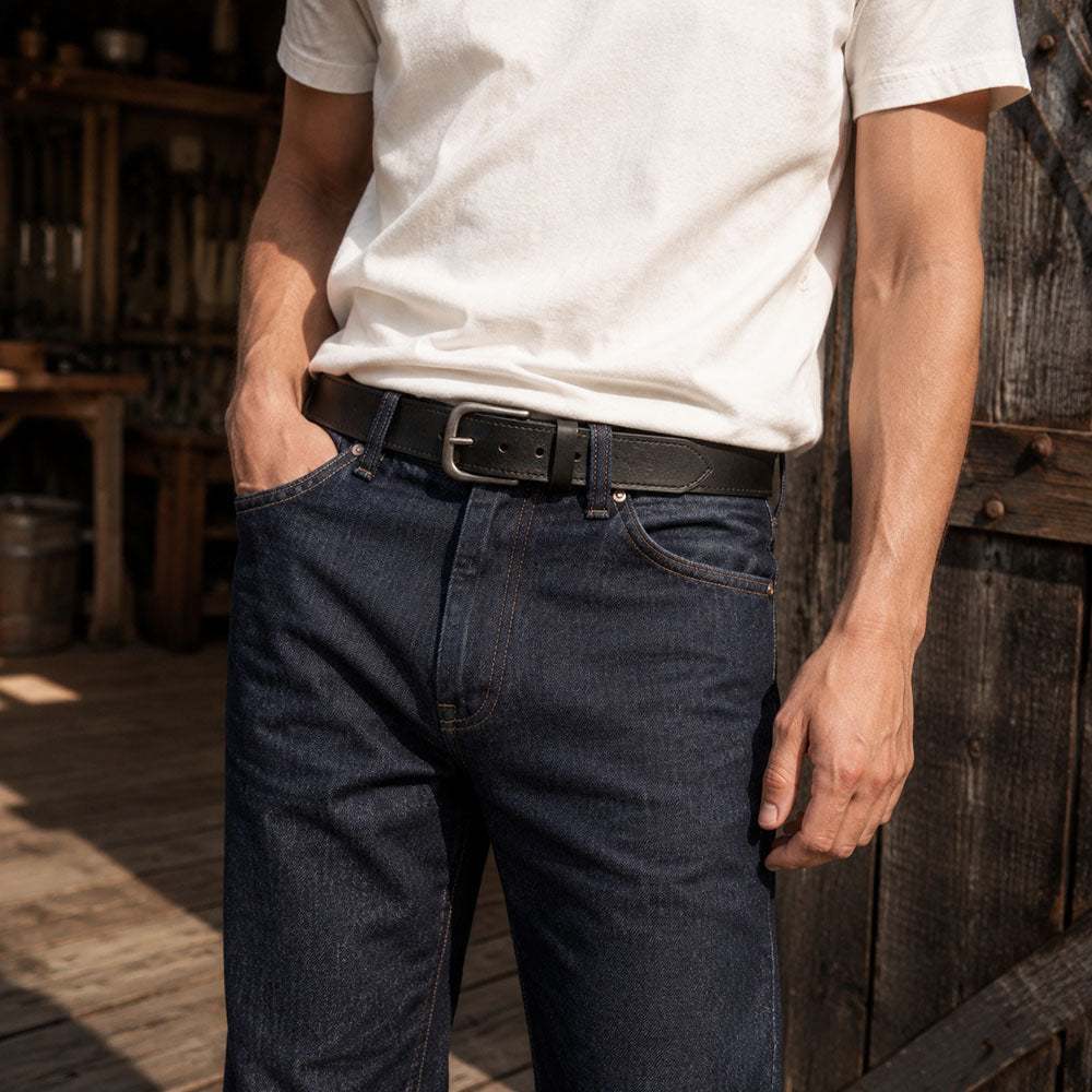 Men's buffalo leather belts
