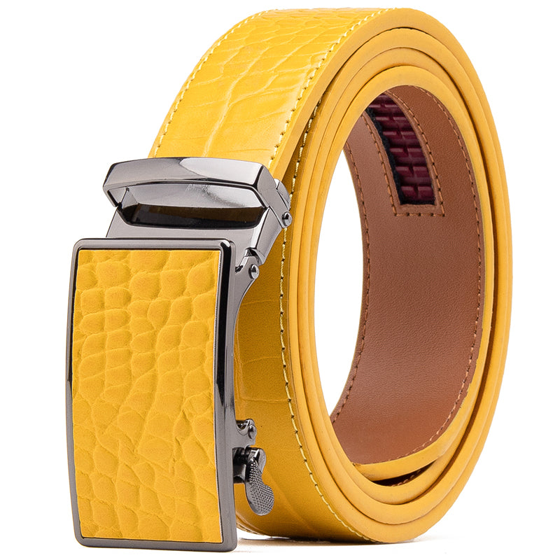 Fabio Valenti Belts for Men Leather Belt Ratchet Automatic Belt Adjustable one Size La2091C