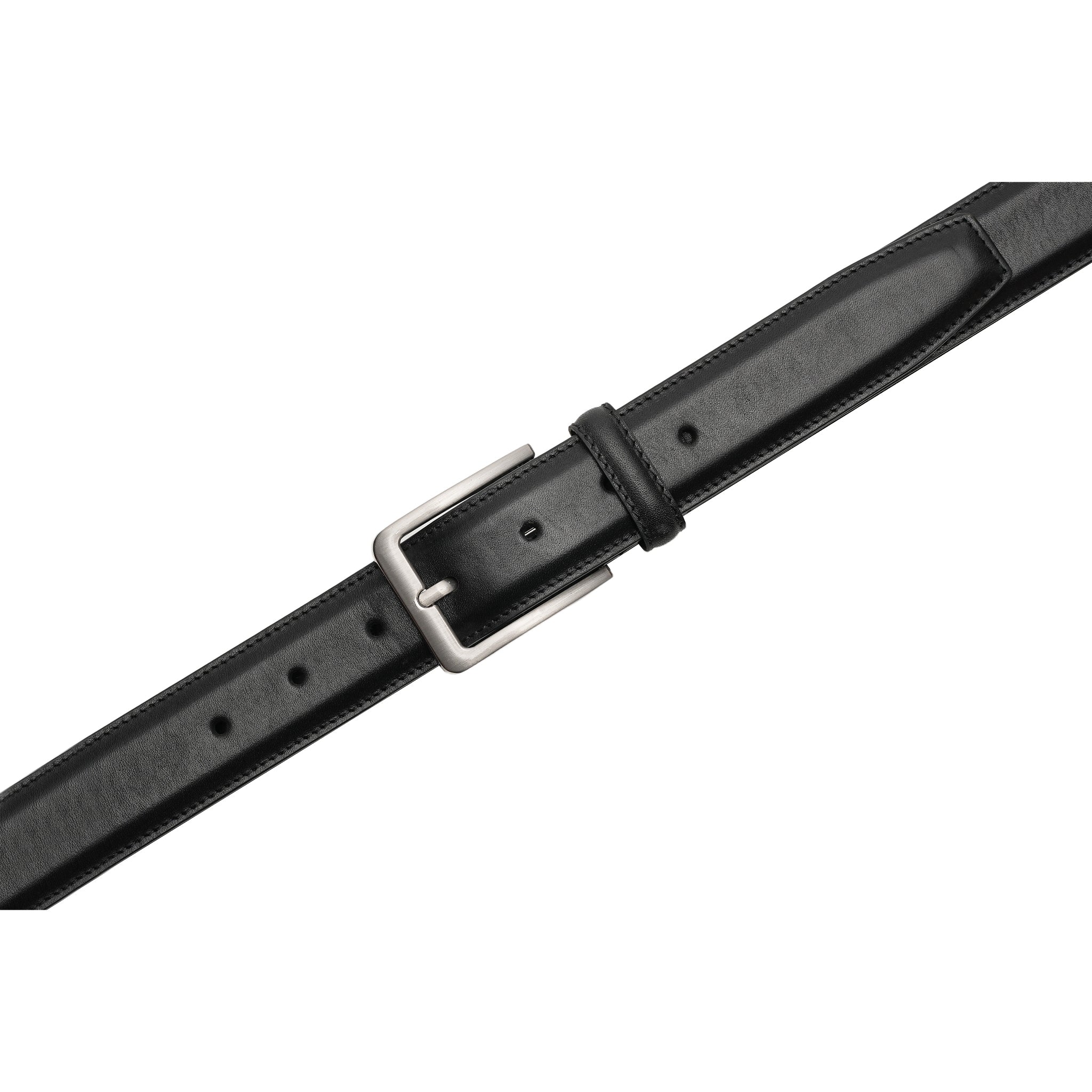 Men’s belts With Full Grain Genuine Leather Casual Dress Belts for Men 1.3inch La2113-Black