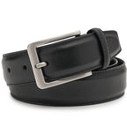 Men’s belts With Full Grain Genuine Leather Casual Dress Belts for Men 1.3inch La2113-Black