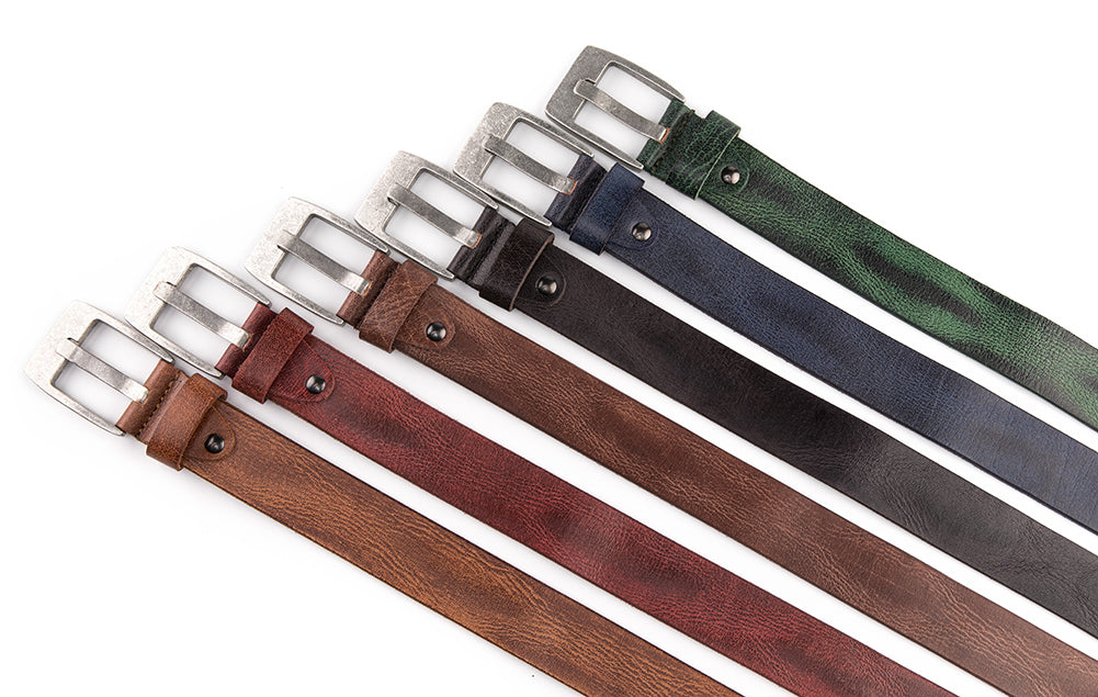 Fabio Valenti Men’s Genuine Leather Casual Dress Jeans Belts for Men 1.5inch Wide La2093