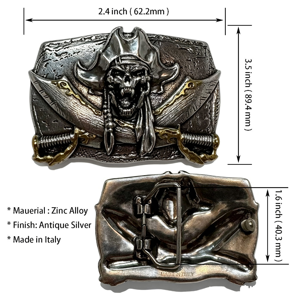 Men's Western Style Belt Buckle – Zinc Alloy Buckle for 1.5" Straps