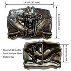 Men's Western Style Belt Buckle – Zinc Alloy Buckle for 1.5" Straps
