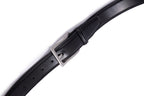 Classic Double-Stitch Single Prong Reversible Business Leather Belt for Men