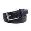 Classic Pebbled Grain Double Leather Loops Single Prong Synthetic Leather Men's Belt
