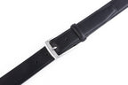 Classic Pebbled Grain Double Leather Loops Single Prong Synthetic Leather Men's Belt