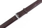 Classic Pebbled Grain Double Leather Loops Single Prong Synthetic Leather Men's Belt