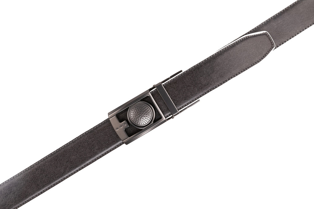 Round Dot No-Tooth Automatic Buckle Reversible Men's Belt