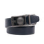 Men's Reversible Golf Belt – Two-Tone Leather Belt with Magnetic Ball Markers - navy/white