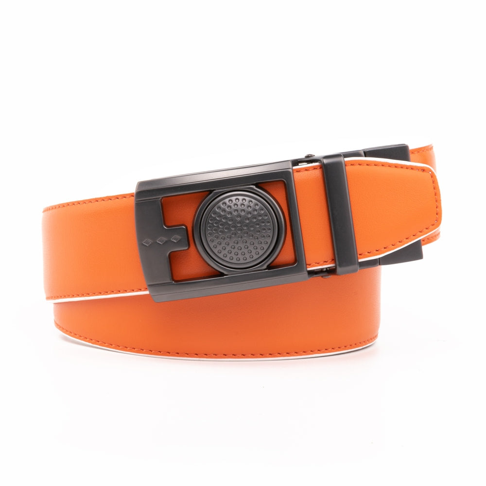 Round Dot No-Tooth Automatic Buckle Reversible Men's Belt