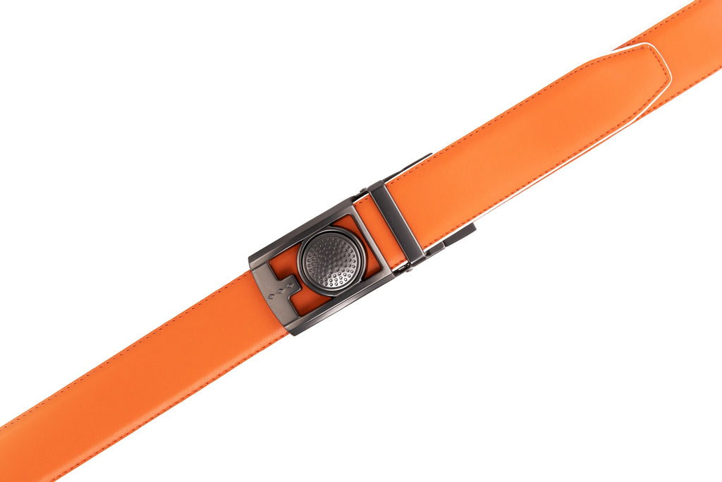 Round Dot No-Tooth Automatic Buckle Reversible Men's Belt