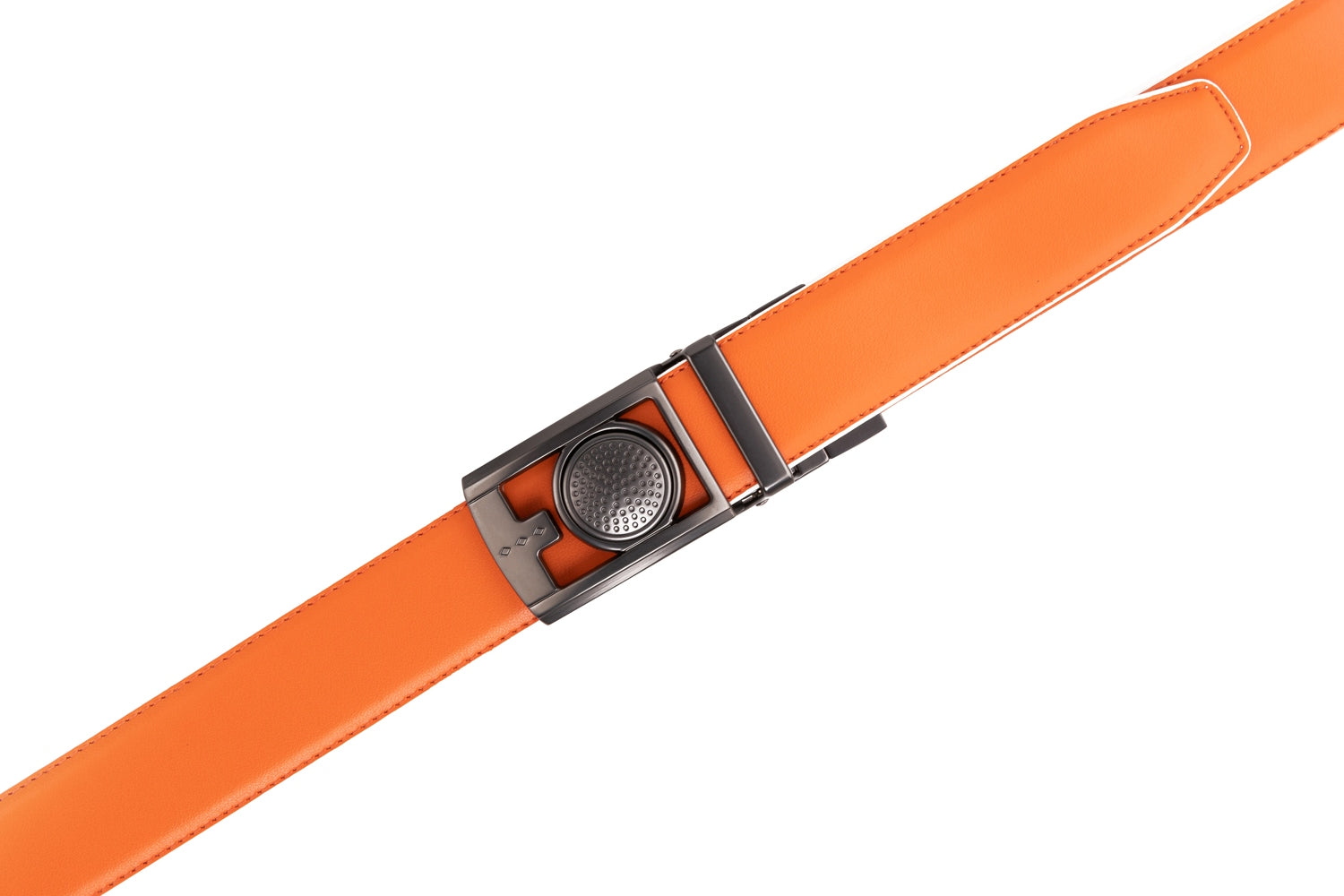 Round Dot No-Tooth Automatic Buckle Reversible Men's Belt
