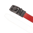 Round Dot No-Tooth Automatic Buckle Reversible Men's Belt