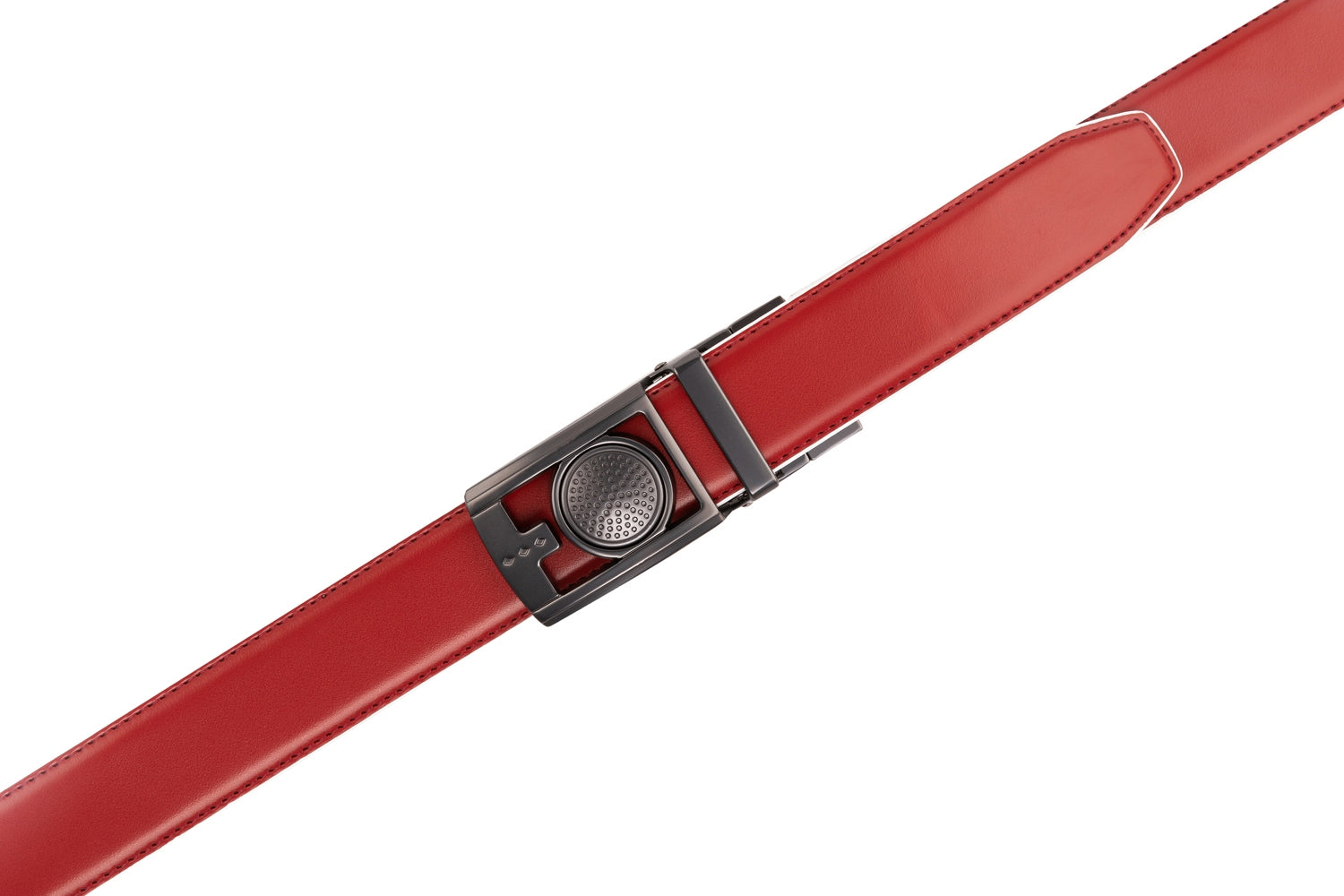 Round Dot No-Tooth Automatic Buckle Reversible Men's Belt
