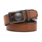 Round Dot No-Tooth Automatic Buckle Reversible Men's Belt
