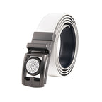 Round Dot No-Tooth Automatic Buckle Reversible Men's Belt