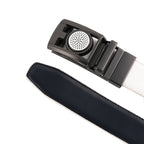 Round Dot No-Tooth Automatic Buckle Reversible Men's Belt