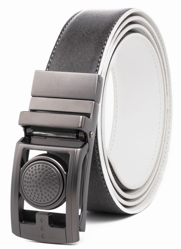 Fabio Valenti Golf Leather Belt,Mens Reversible Belt No Holes Ratchet Belt with Gift Box 46" GB-01