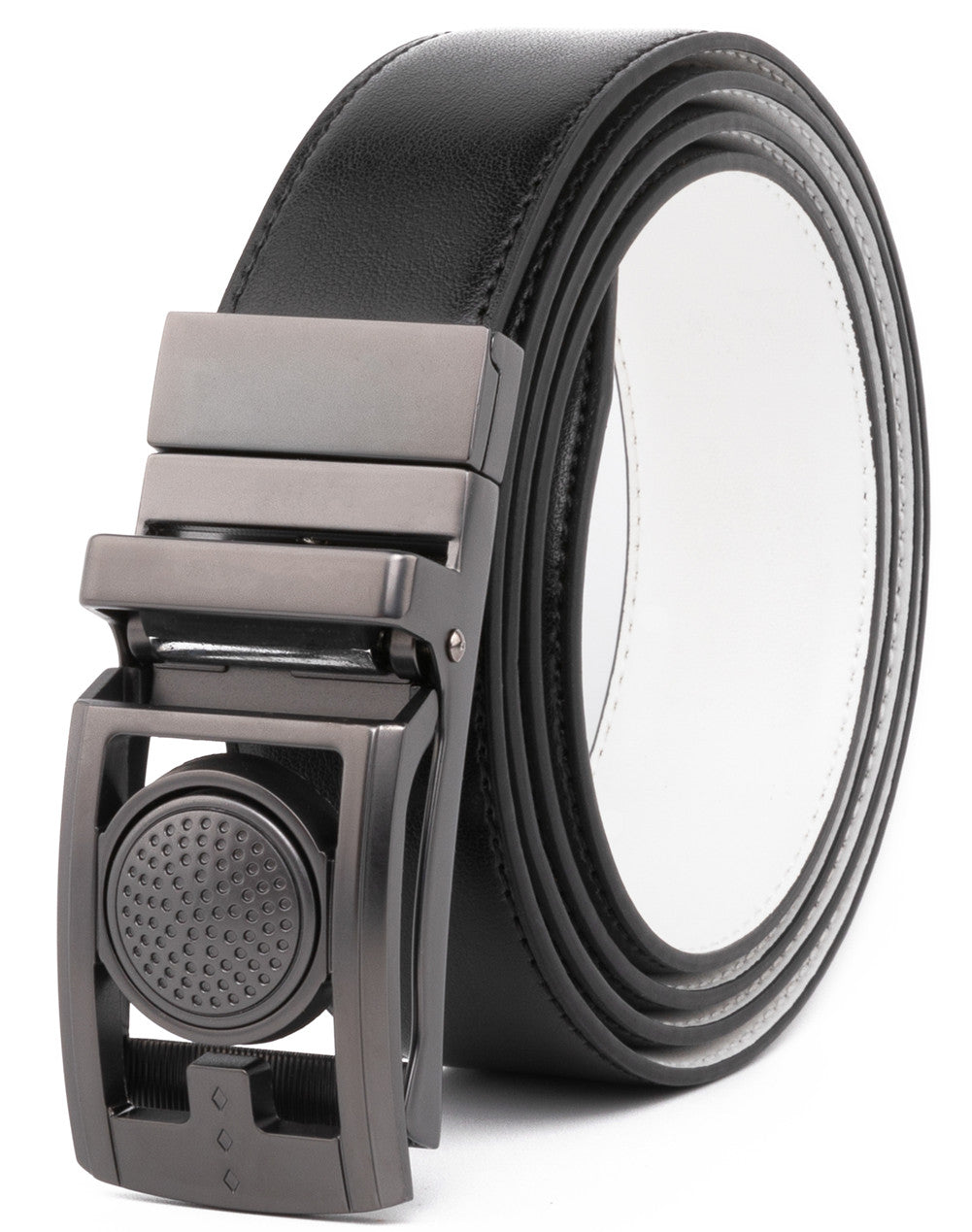 Fabio Valenti Golf Leather Belt,Mens Reversible Belt No Holes Ratchet Belt with Gift Box 46" GB-01