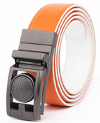 Fabio Valenti Golf Leather Belt,Mens Reversible Belt No Holes Ratchet Belt with Gift Box 46" GB-01