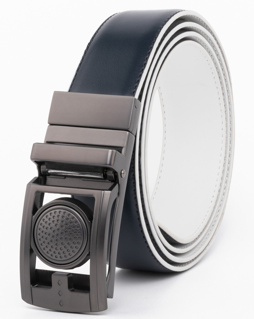 Fabio Valenti Golf Leather Belt,Mens Reversible Belt No Holes Ratchet Belt with Gift Box 46" GB-01