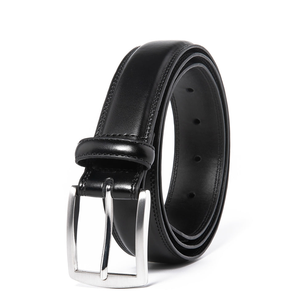 Genuine Leather Dress Belts For Men - Mens Belt For Suits, Jeans, Uniform With Single Prong Buckle