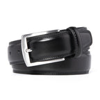 Genuine Leather Dress Belts For Men - Mens Belt For Suits, Jeans, Uniform With Single Prong Buckle