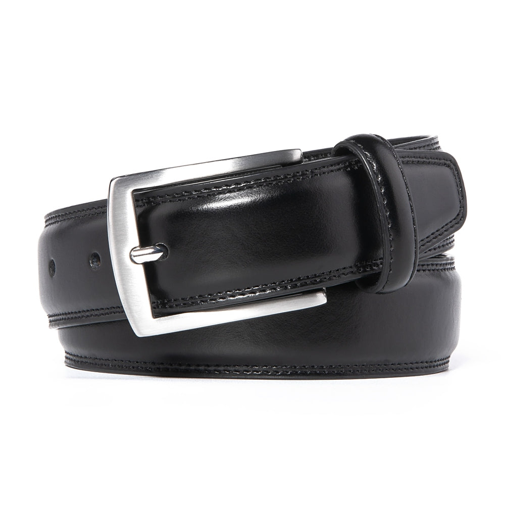 Genuine Leather Dress Belts For Men - Mens Belt For Suits, Jeans, Uniform With Single Prong Buckle