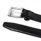 Genuine Leather Dress Belts For Men - Mens Belt For Suits, Jeans, Uniform With Single Prong Buckle