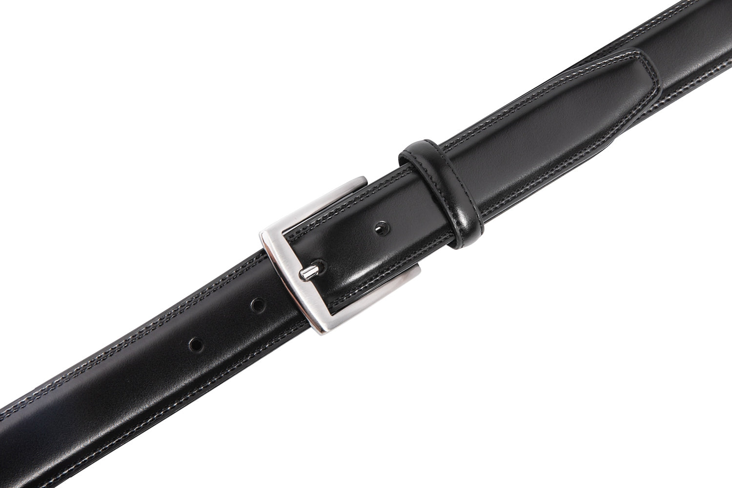 Genuine Leather Dress Belts For Men - Mens Belt For Suits, Jeans, Uniform With Single Prong Buckle