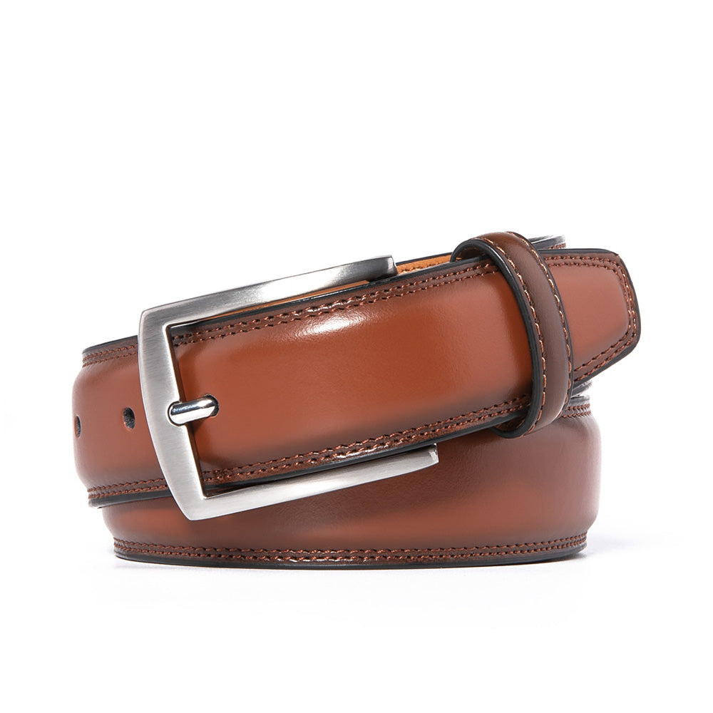 Men's Classic Leather Pin Buckle Belt – Business Casual Everyday Belt-Brown Main image