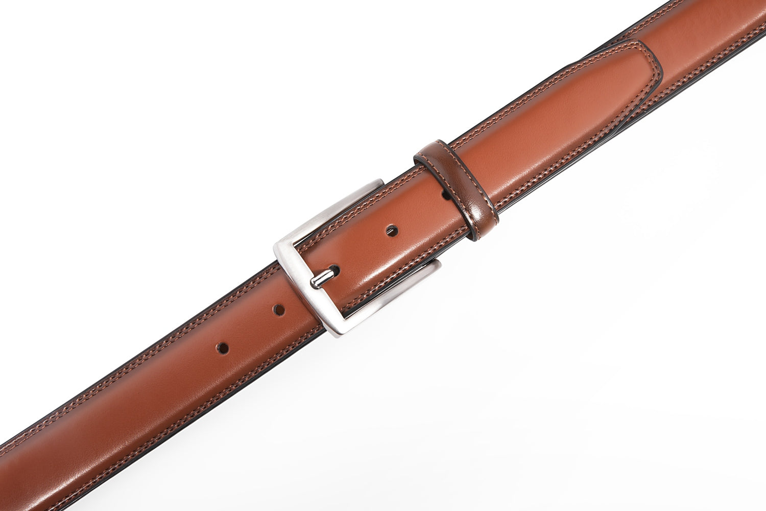 Genuine Leather Dress Belts For Men - Mens Belt For Suits, Jeans, Uniform With Single Prong Buckle