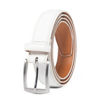 Genuine Leather Dress Belts For Men - Mens Belt For Suits, Jeans, Uniform With Single Prong Buckle