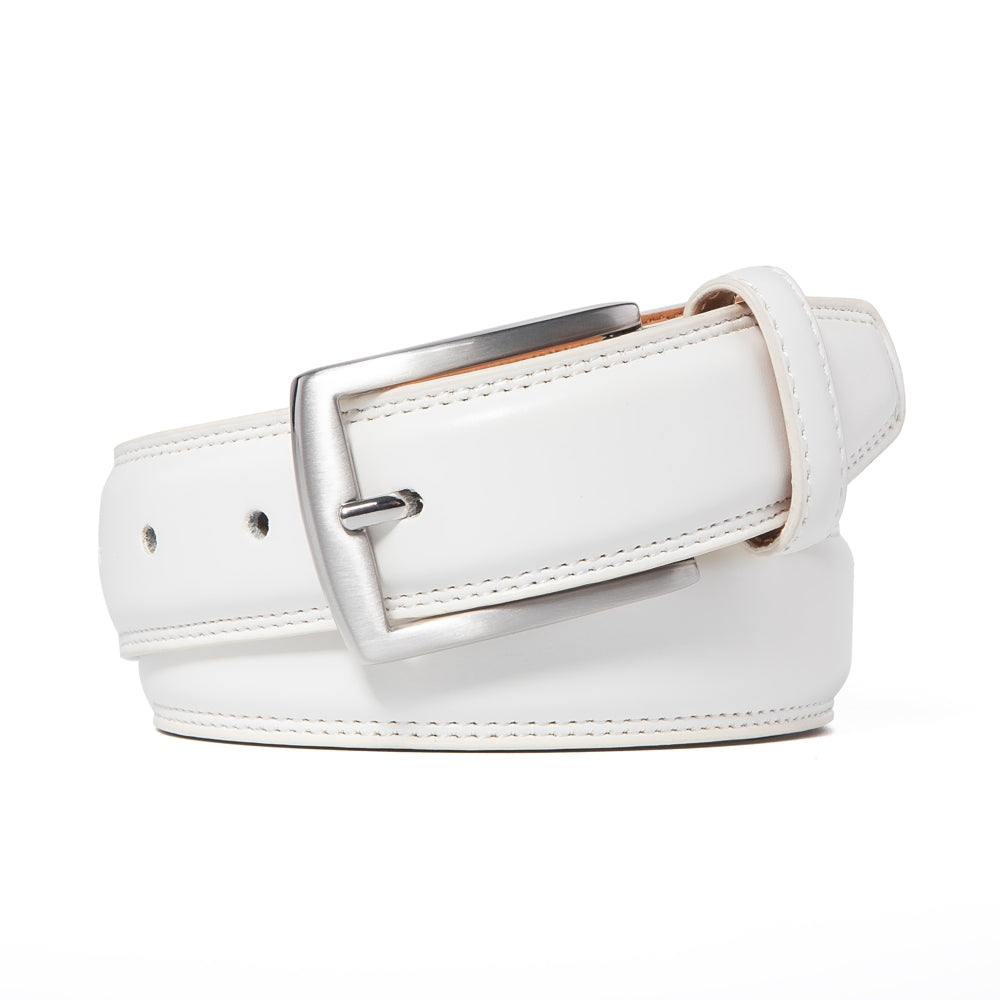 Genuine Leather Dress Belts For Men - Mens Belt For Suits, Jeans, Uniform With Single Prong Buckle