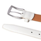 Genuine Leather Dress Belts For Men - Mens Belt For Suits, Jeans, Uniform With Single Prong Buckle