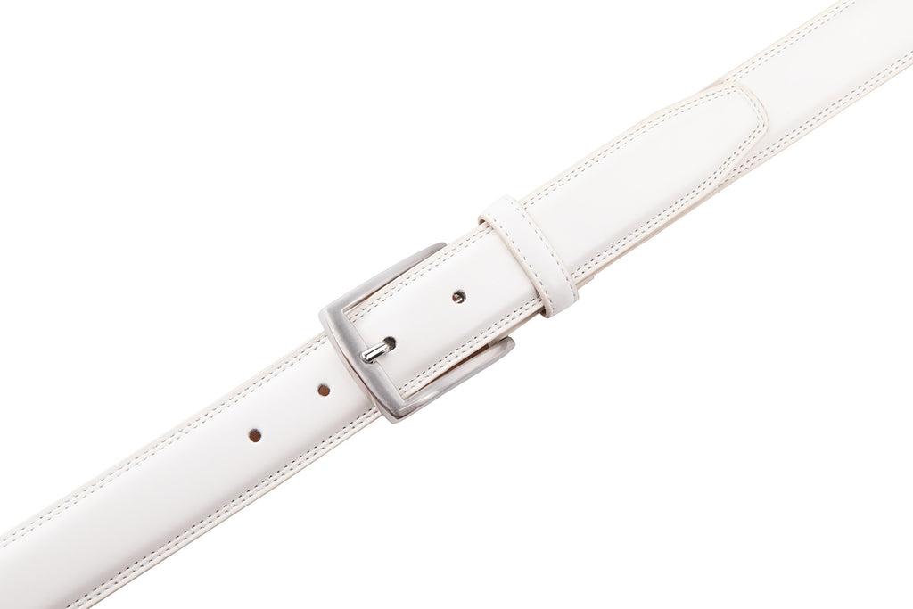 Genuine Leather Dress Belts For Men - Mens Belt For Suits, Jeans, Uniform With Single Prong Buckle