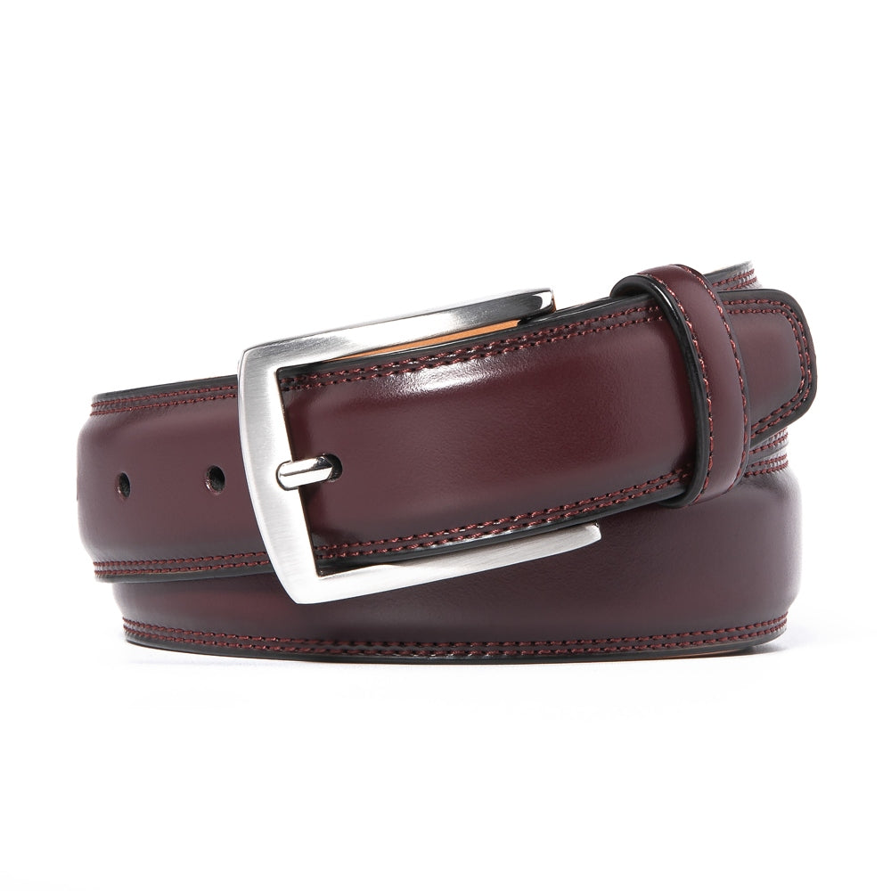 Genuine Leather Dress Belts For Men - Mens Belt For Suits, Jeans, Uniform With Single Prong Buckle