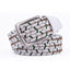 Woven Leather Trim Single Prong Buckle Men's Belt