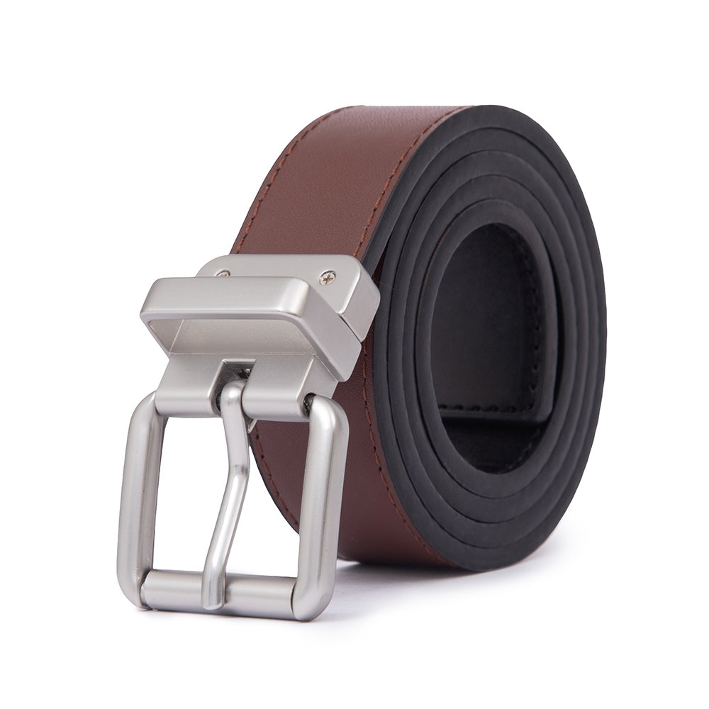 Reversible Color-Changing Rotating Pin Buckle Men's Belt