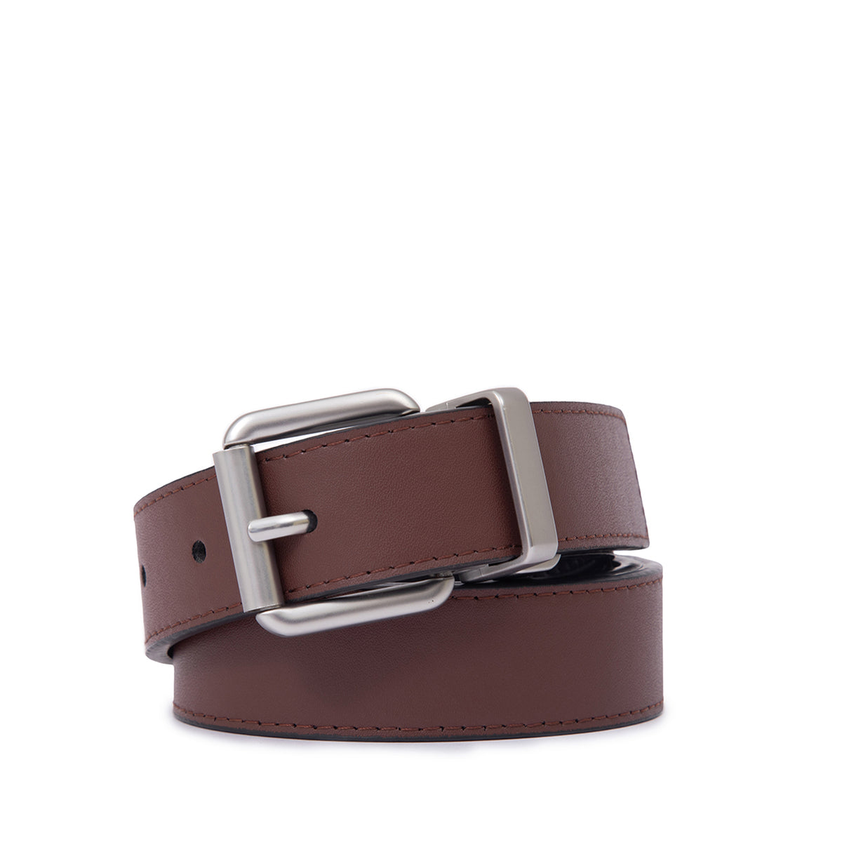 Kids Leather Belt – Reversible Rotating Pin Buckle Casual Belt for Boys Main image