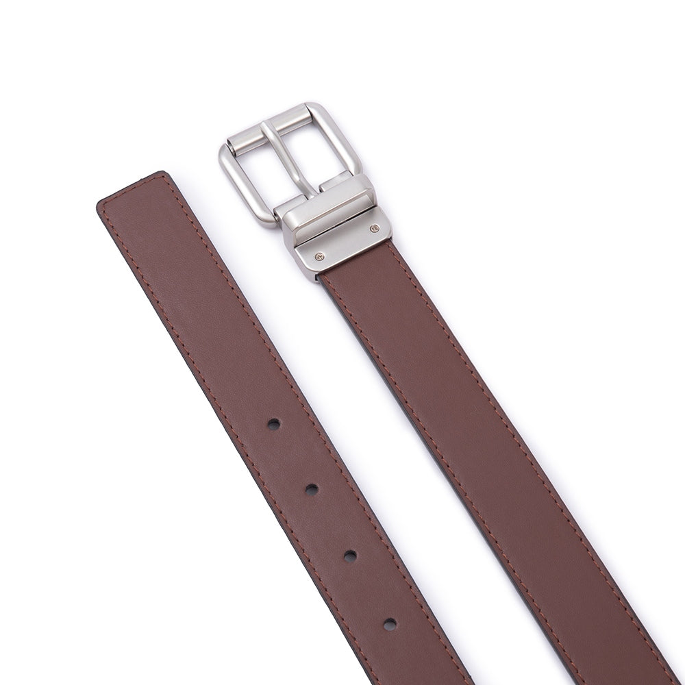 Reversible Color-Changing Rotating Pin Buckle Men's Belt