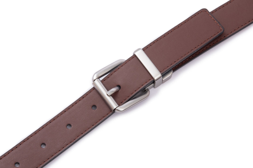 Reversible Color-Changing Rotating Pin Buckle Men's Belt