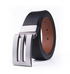 Reversible Color-Changing Anti-Slip Particle Plate Buckle Italian Genuine Leather Men's Belt